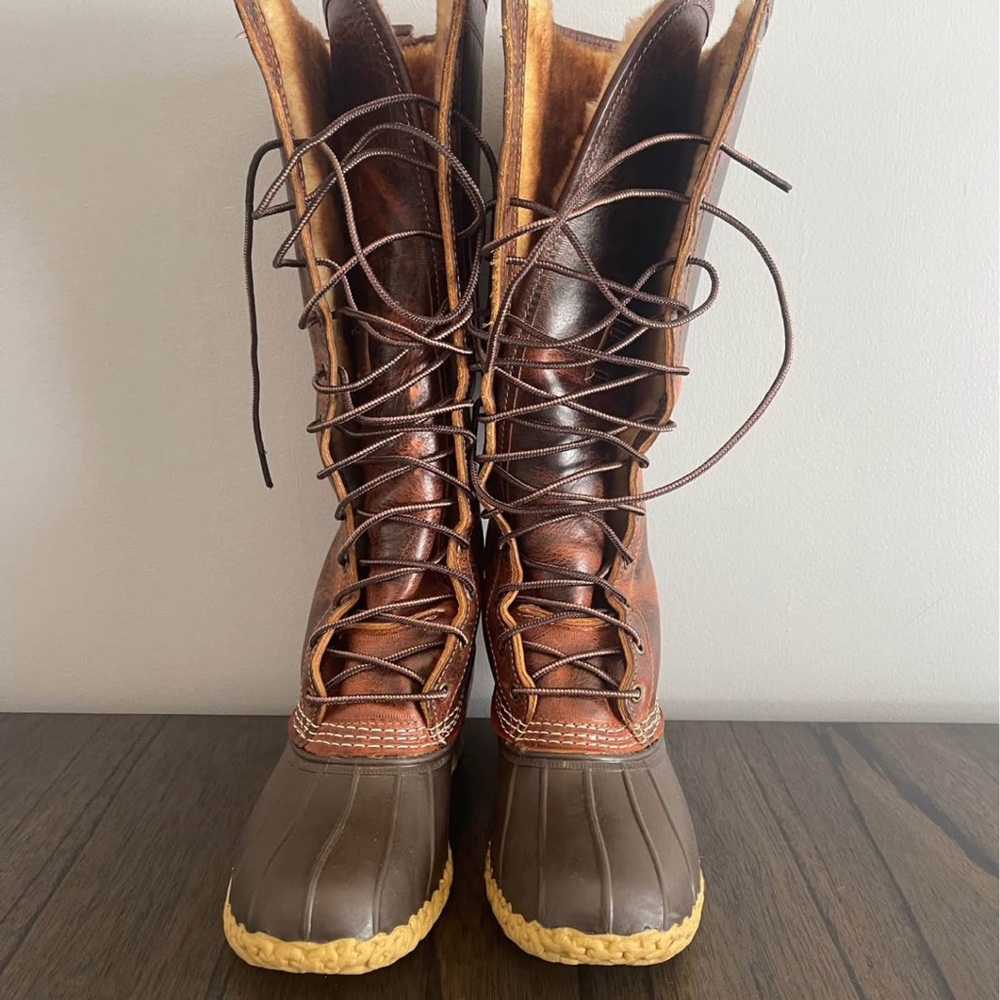 L.L. Bean Tan Textured Sole Boots